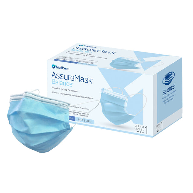 Procedure Mask Assuremask Balance™ ASTM Level 1 Earloops Comfortable Breathable - BeHope