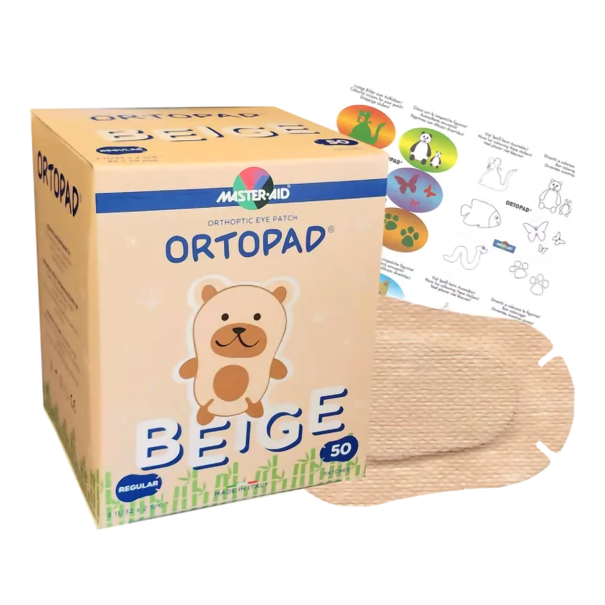 Occlusion Therapy Eye Patch Ortopad® Bamboo 2-1/4 X 3-5/8 Inch Adhesive - BeHope