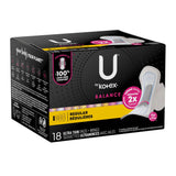 Feminine Pad U By Kotex Balance Fast Absorb pH-Balanced Comfort - BeHope