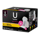 Feminine Pad U By Kotex Balance Fast Absorb pH-Balanced Comfort - BeHope