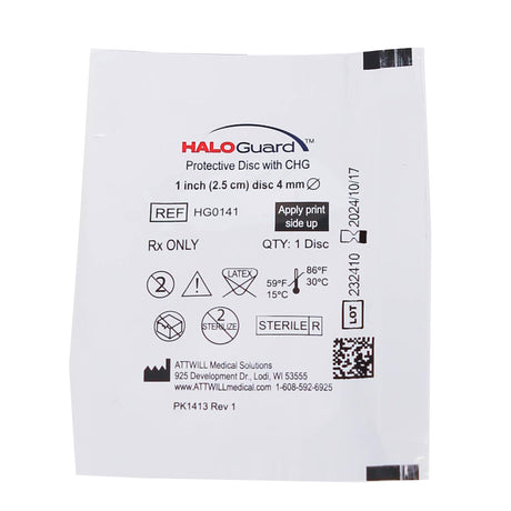 Antimicrobial Protective IV Disc Dressing Haloguard™ Chlorhexidine Gluconate Sterile - BeHope