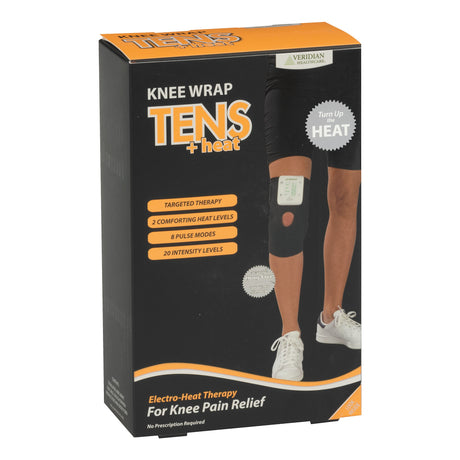 TENS Unit with Heat Conductive Knee Wrap Veridian Healthcare® Single-Channel - BeHope