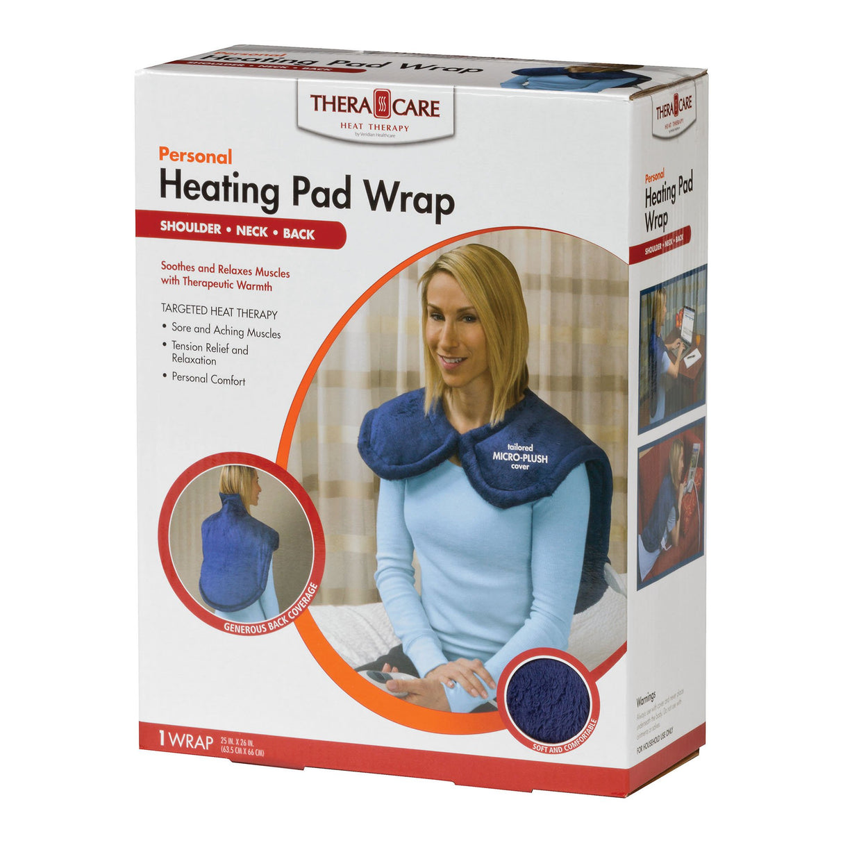 Heating Pad Theracare™ Neck / Shoulder / Back One Size Fits Most Micro-Plush Fabric Reusable - BeHope