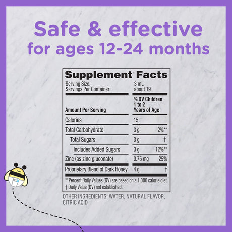 Children's Cold and Cough Relief Zarbee's® Baby Cough Syrup + Immune 3 mg - 3 mg / 3 mL Strength Syrup 2 oz. - BeHope