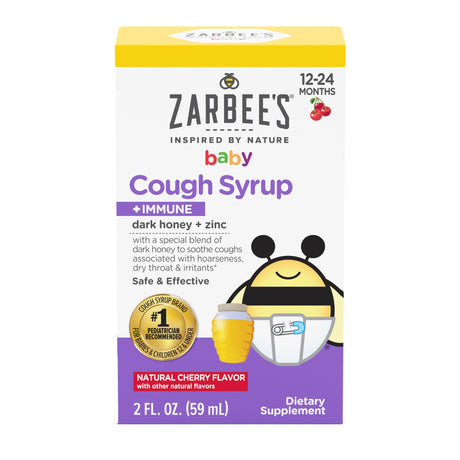 Children's Cold and Cough Relief Zarbee's® Baby Cough Syrup + Immune 3 mg - 3 mg / 3 mL Strength Syrup 2 oz. - BeHope