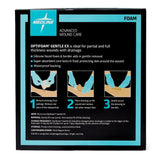 Foam Dressing Optifoam® Gentle Ex With Border Waterproof Backing Silicone Face And Border Square Sterile