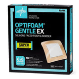 Foam Dressing Optifoam® Gentle Ex With Border Waterproof Backing Silicone Face And Border Square Sterile