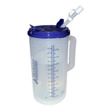 32 oz. Plastic Insulated Drinking Mug Clear Cup / Blue Lid Reusable - BeHope