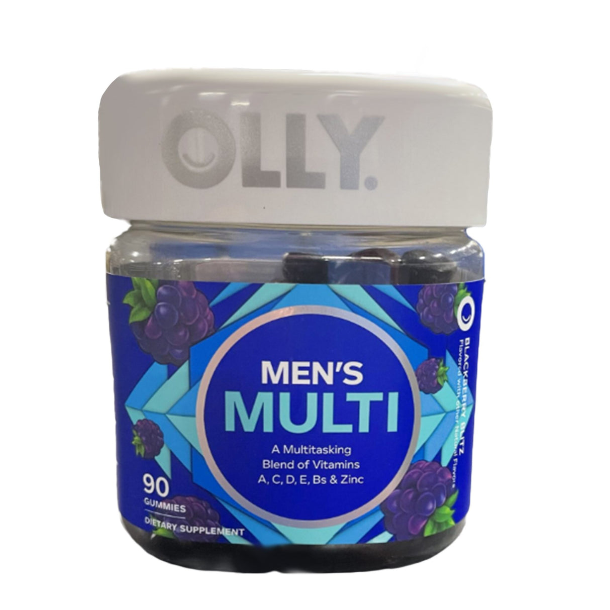 Multivitamin Supplement OLLY® Men's Multi MultiVitamins / Zinc Assorted Strengths - 5 mg - 5 mg Gummy 90 per Bottle Blackberry Blitz Flavor - BeHope