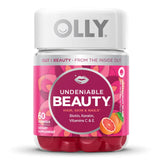 Dietary Supplement OLLY® Undeniable Beauty® Biotin / Vitamin C / Vitamin E / Keratin 2,500 mcg - 15 mg - 7.5 mg - 50 mg Strength Gummy 60 per Bottle Grapefruit Glam Flavor - BeHope