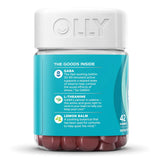 Dietary Supplement OLLY® Goodbye Stress® GABA / L-Theanine / Lemon Balm Extract 100 mg - 50 mg - 75 mg Strength Gummy 42 per Bottle Berry Verbena Flavor - BeHope