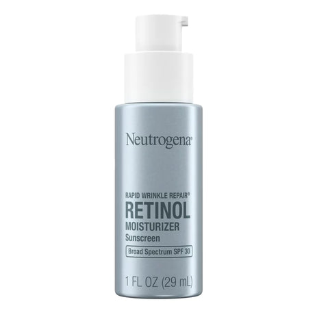 Facial Moisturizer with Sunscreen Neutrogena® Rapid Wrinkle Repair® 1 oz. Pump Bottle Unscented Lotion - BeHope