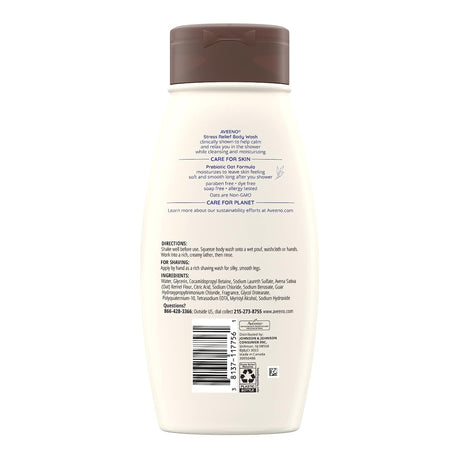 Body Wash Aveeno® Stress Free Liquid 18 oz. Bottle Lavender Scent - BeHope