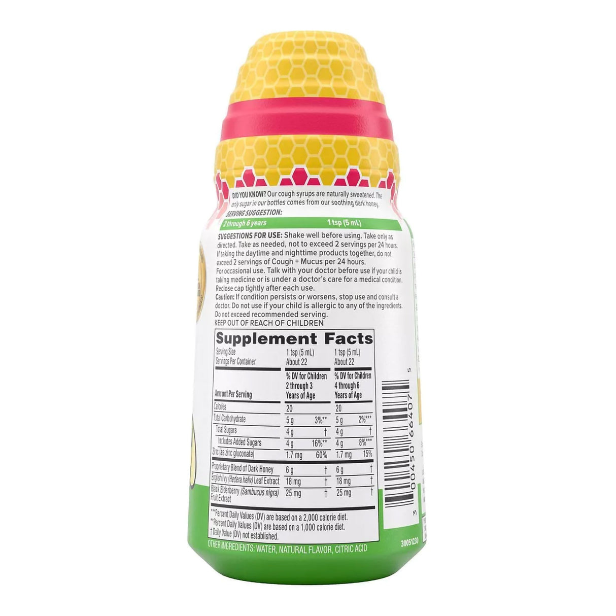 Children's Cold and Cough Relief Zarbee's® Cough Syrup + Mucus 6 g Strength Syrup 4 oz. - BeHope