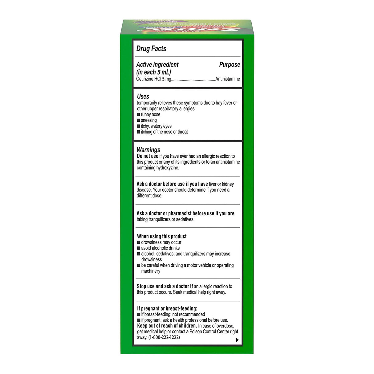 Children's Allergy Relief Zyrtec® 1 mg / 1 mL Strength Solution 4 oz. - BeHope