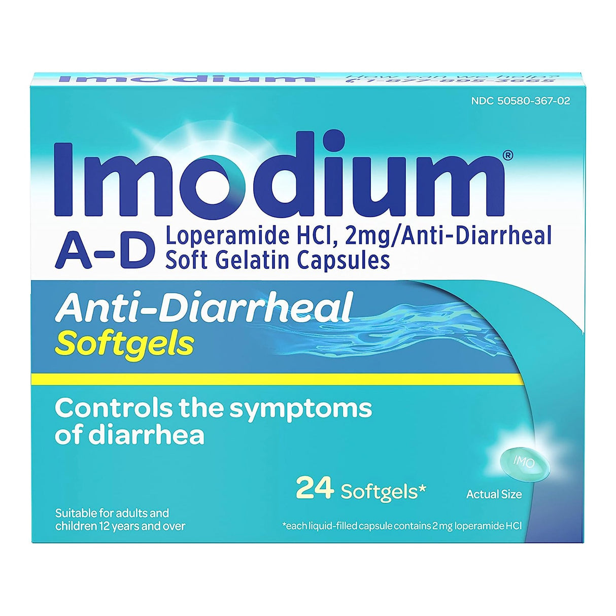 Anti-Diarrheal Imodium® A-D 2 mg Strength Caplet 24 per Box - BeHope