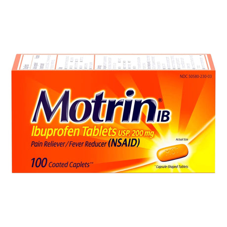 Motrin® Ib Ibuprofen Capsules for Pain, Fever, Inflammation Relief - BeHope