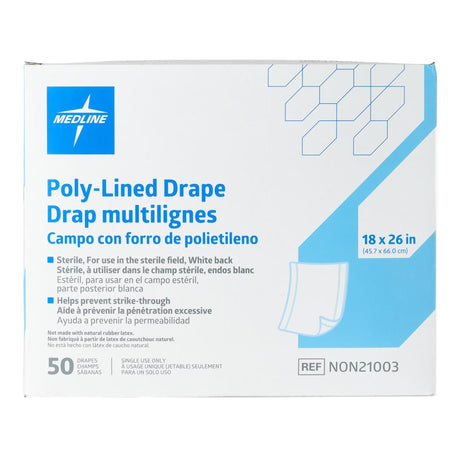 General Purpose Drape Medline Poly Lined Towel Drape 18 W X 26 L Inch Sterile - BeHope