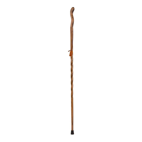 Walking Stick Brazos™ Twisted Fitness Walker Wood 58 Inch Height Brown - BeHope
