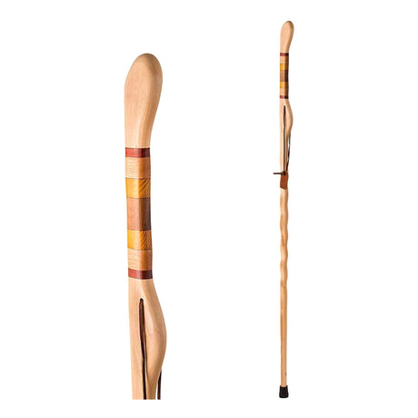Walking Stick Brazos™ Twisted Safari Wood 58 Inch Height Hickory - BeHope