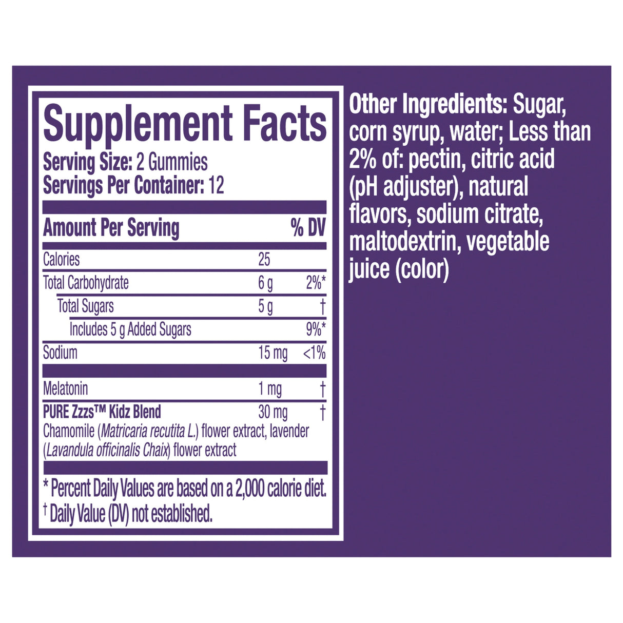 Children's Sleep Aid Vicks® Pure ZZZ's 24 per Bottle Gummy - BeHope