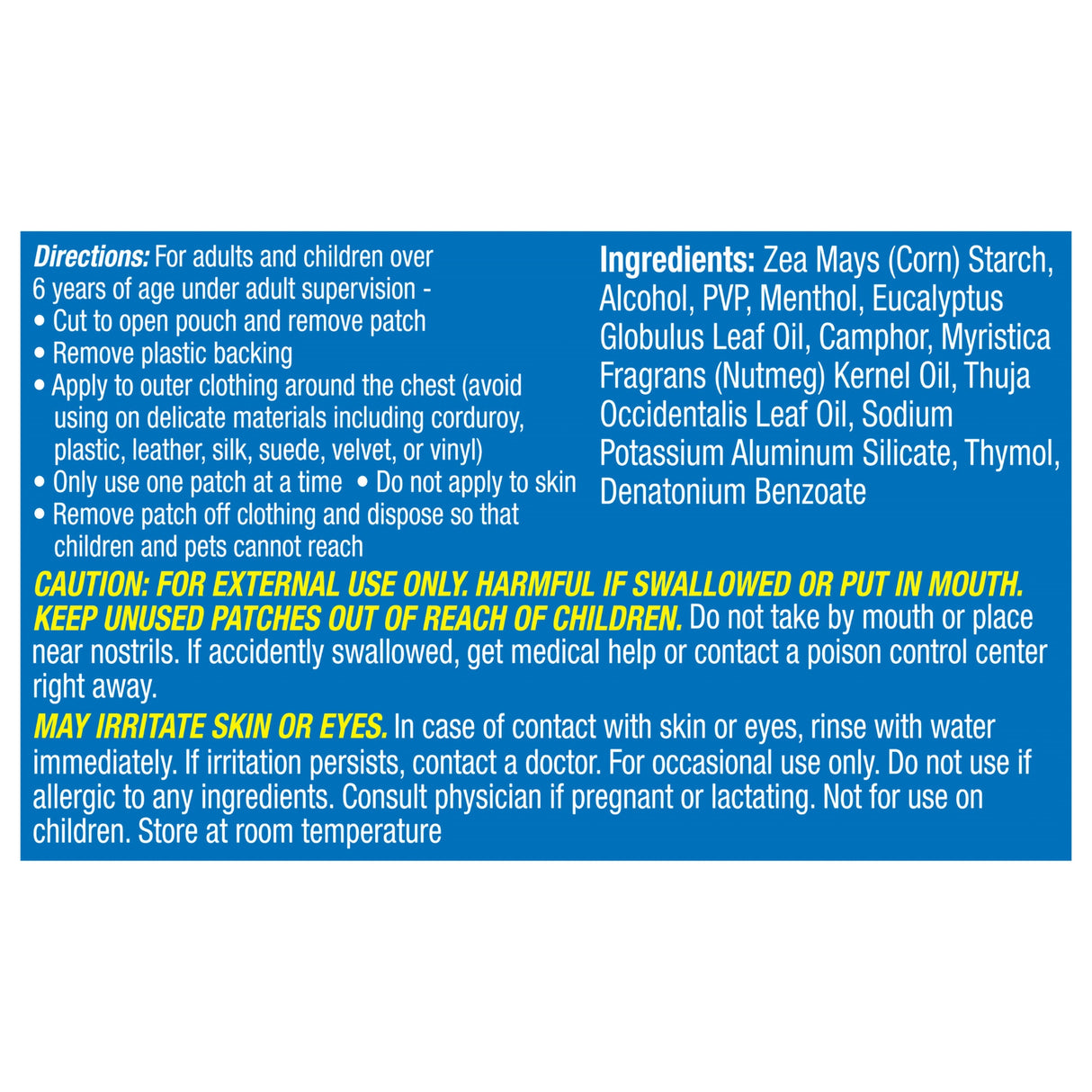 Aroma Patch Vicks® VapoPatch™ Patch 5 per Box - BeHope