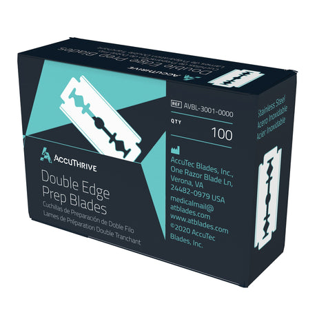 Surgical Prep Blade AccuThrive® For Surgical Prep Handles Double Edge NonSterile - BeHope
