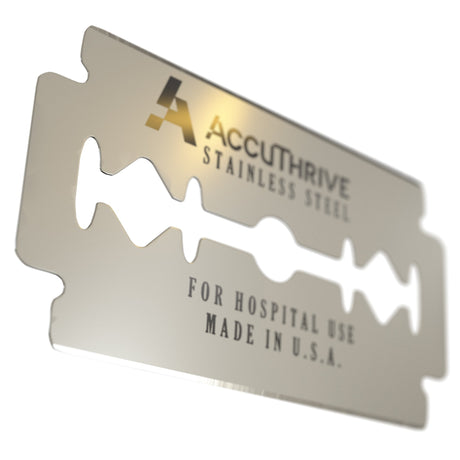 Surgical Prep Blade AccuThrive® For Surgical Prep Handles Double Edge NonSterile - BeHope