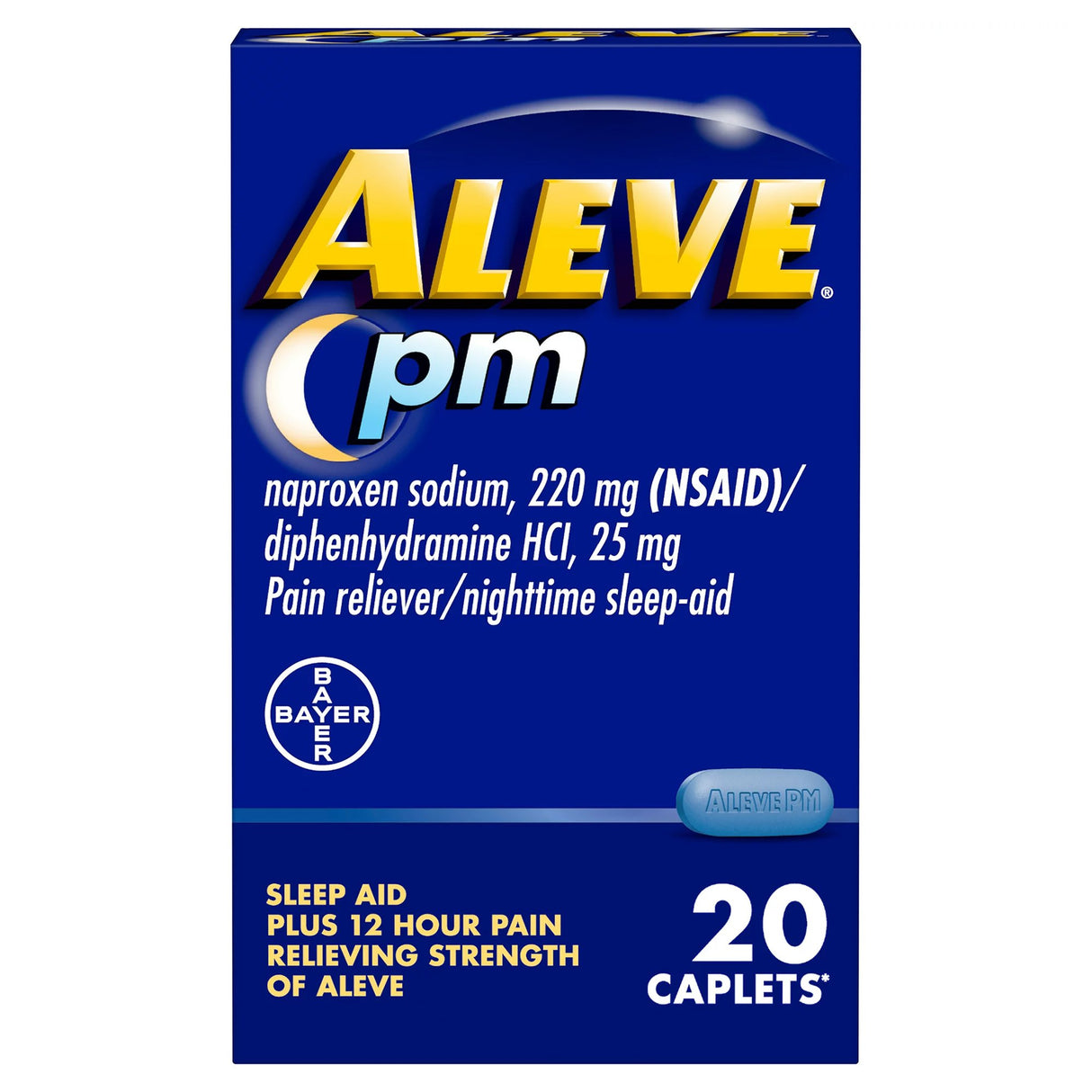 Night Time Pain Relief Aleve® PM 220 mg Strength Naproxen Sodium Capsule - BeHope