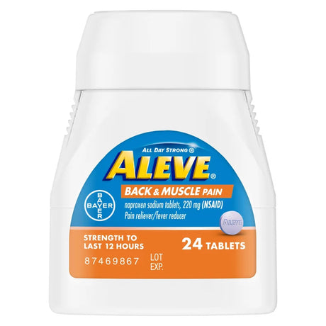 Back Pain Relief Aleve® 220 mg Strength Naproxen Sodium Tablet 24 per Bottle - BeHope