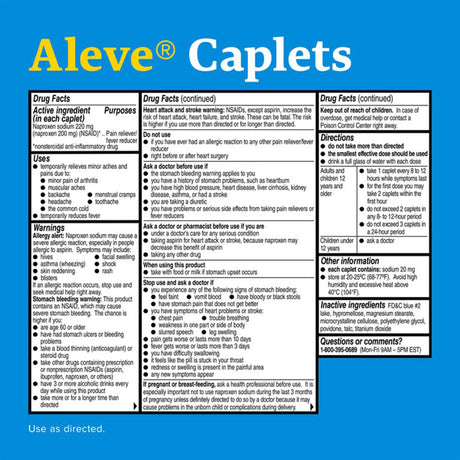 Pain Relief Aleve® Arthritis 220 mg Strength Naproxen Sodium Capsule - BeHope