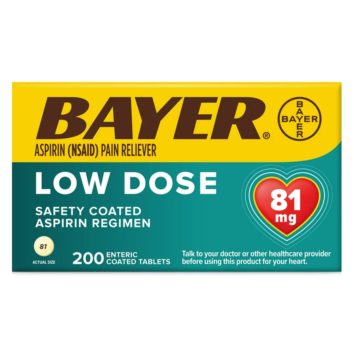 Pain Relief 81 mg Strength Aspirin Tablet - BeHope