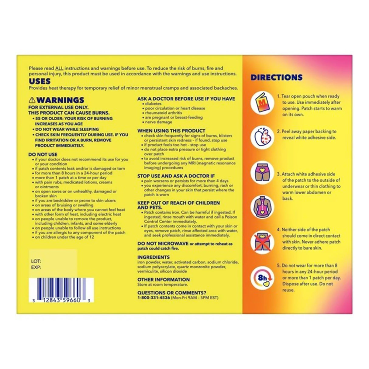 Cramp Relief Midol® Patch 3 per Box - BeHope