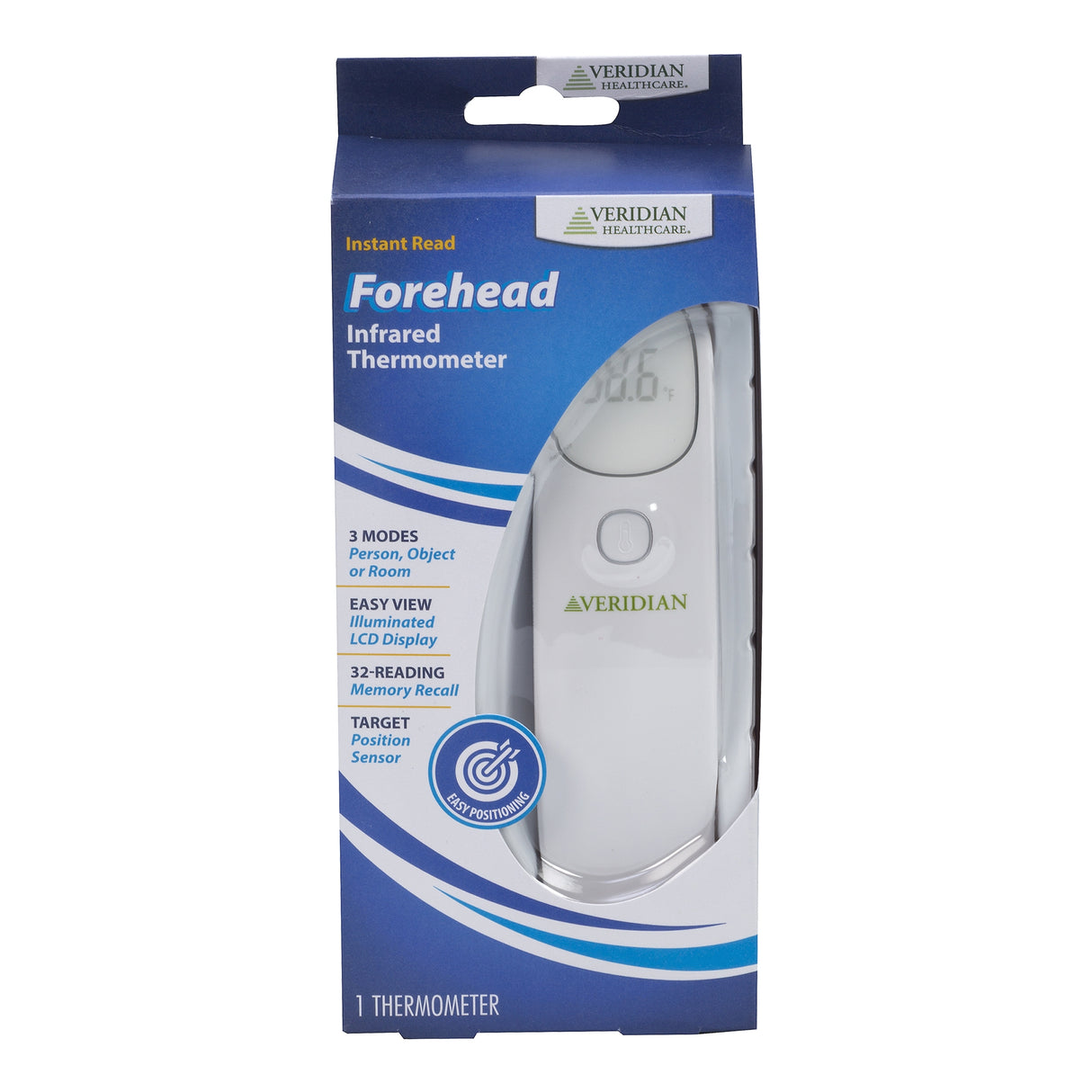 Non-contact Infrared Thermometer Veridian Forehead Object Room Temperature - BeHope