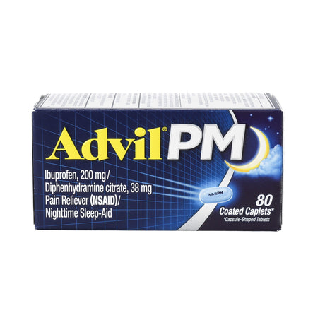 Advil® PM Ibuprofen Nighttime Pain Relief Sleep Aid Caplets - BeHope
