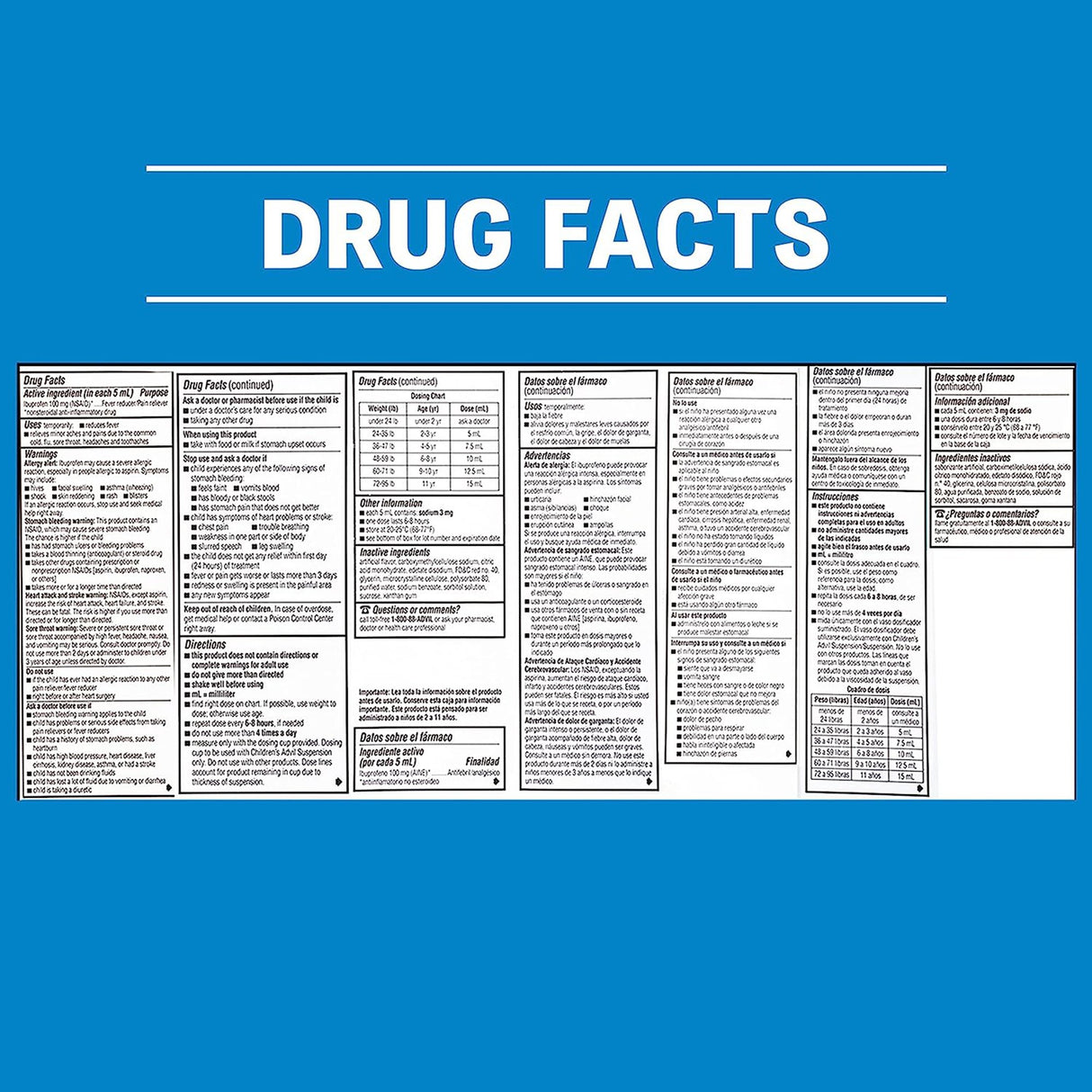 Children's Pain Relief Advil® 100 mg / 5 mL Strength Ibuprofen Oral Suspension - BeHope