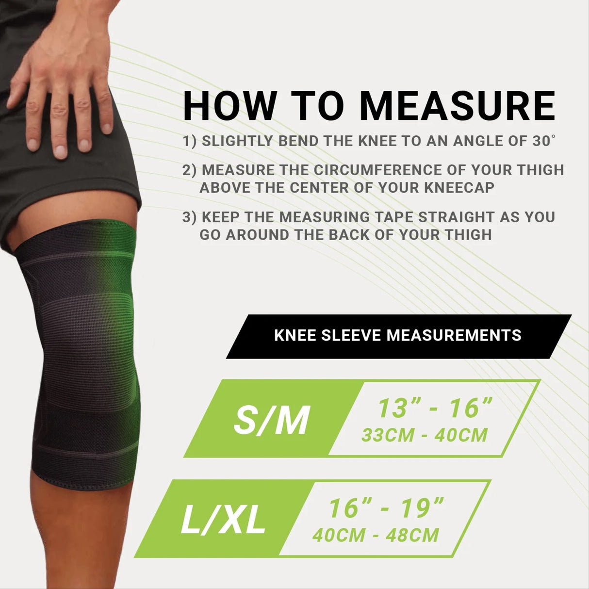 Knee Support Green Drop™ High Performance Herb-Infused Recovery Sleeve - BeHope