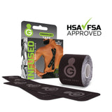 Kinesiology Tape Green Drop™ Black 2 X 10 Inch Nylon / Polyester / Spandex NonSterile - BeHope