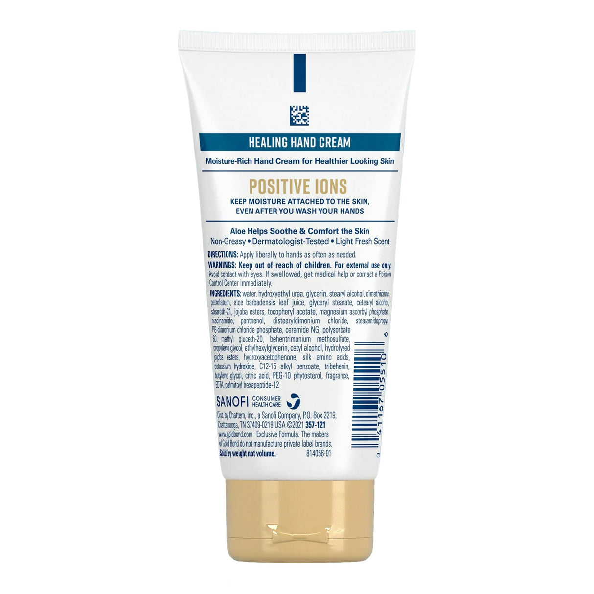 Hand Moisturizer Gold Bond® Healing 3 oz. Tube Scented Cream - BeHope