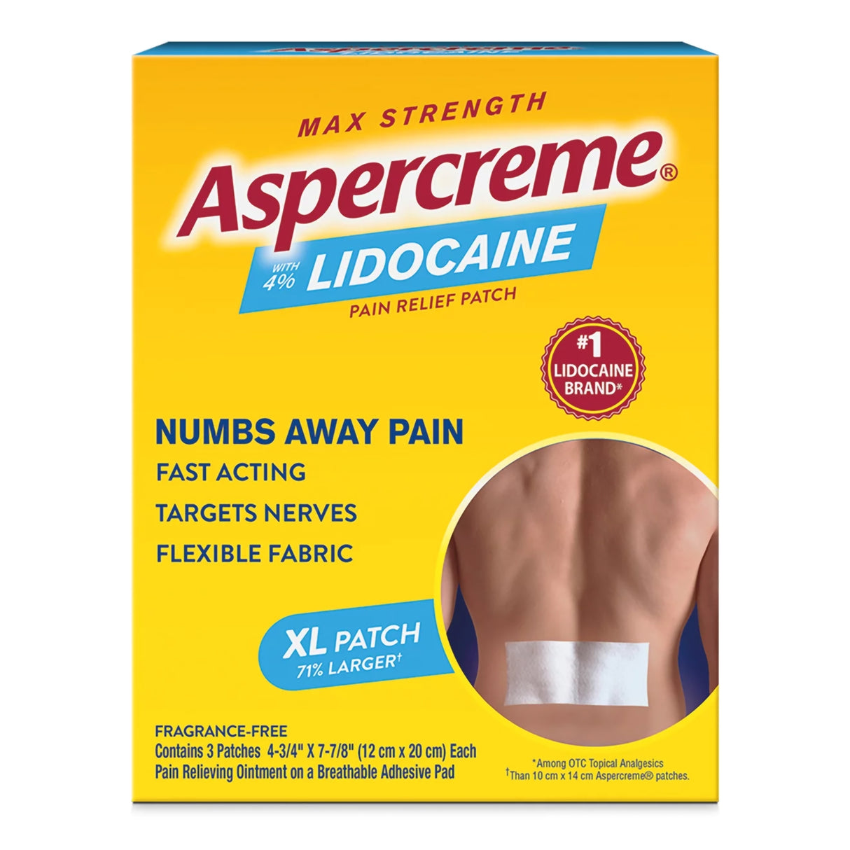 Topical Pain Relief Aspercreme® 4% Strength Lidocaine Patch - BeHope