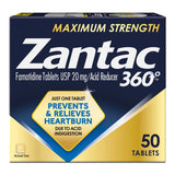 Antacid Zantac 360°® Maximum Strength 20 mg Strength Tablet 50 per Bottle - BeHope