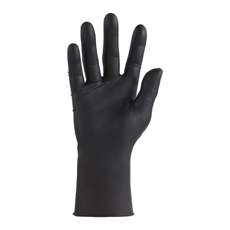 Exam Glove CareStock™ Medium NonSterile Nitrile Standard Cuff Length Fully Textured Black Not Rated - BeHope
