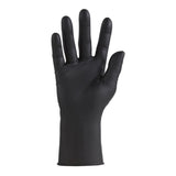 Exam Glove CareStock™ Large NonSterile Nitrile Standard Cuff Length Fully Textured Black Not Rated - BeHope