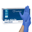 Exam Glove CareStock™ X-Large NonSterile Nitrile Standard Cuff Length Textured Fingertips Blue Chemo Tested - BeHope