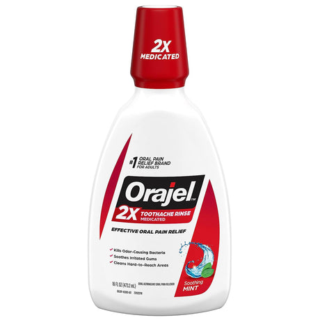 Orajel® Fast Acting Oral Pain Relief Mouth Rinse - BeHope