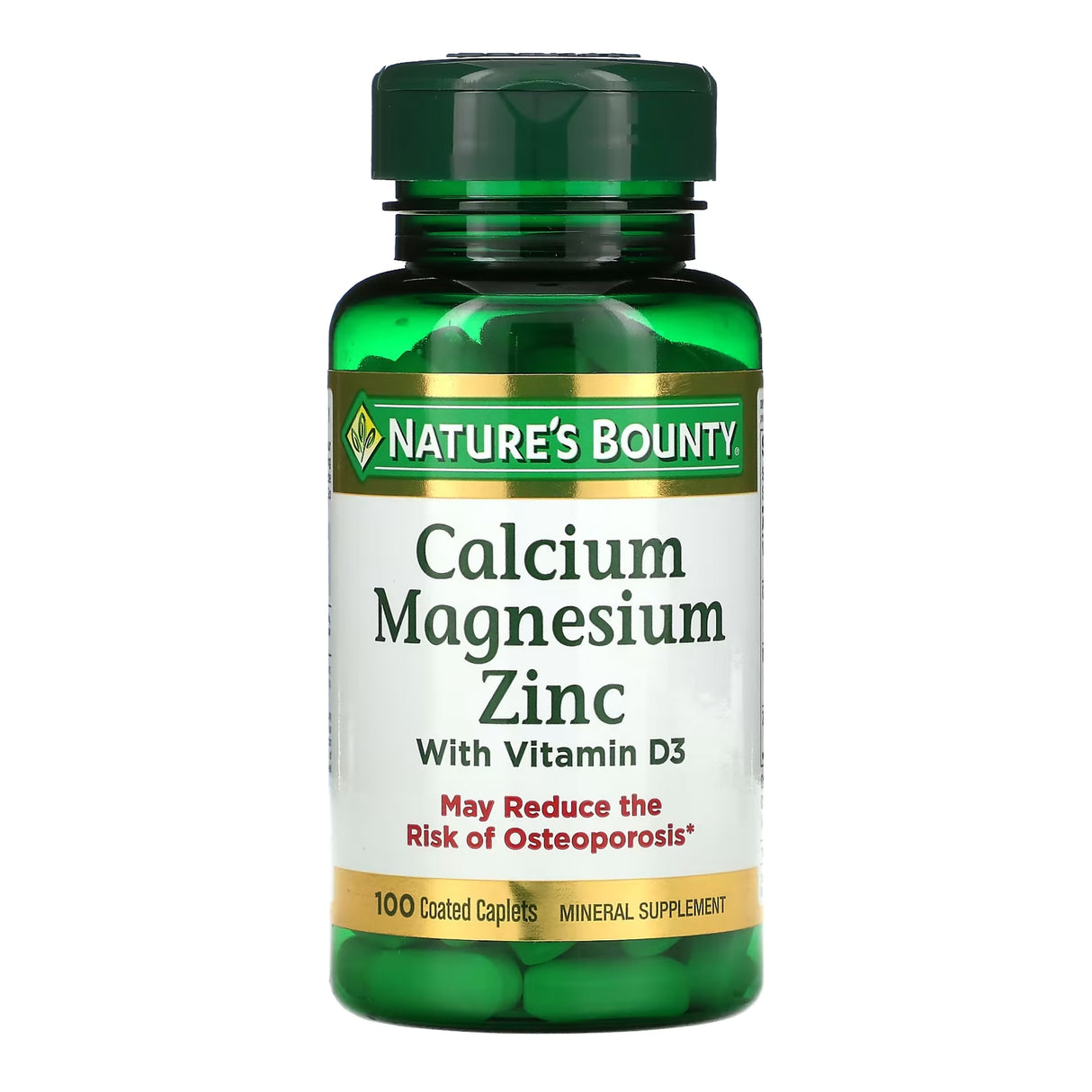 Vitamin Supplement Nature's Bounty® Calcium / Mag / Zinc Capsule 100 per Bottle - BeHope
