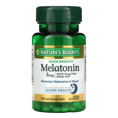 Sleep Aid Nature's Bounty® Melatonin Quick Dissolve for Restful Sleep - BeHope