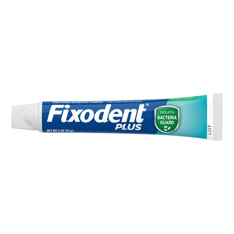 Denture Adhesive Fixodent® Plus Breath Bacteria Guard Food Seal Cream - BeHope