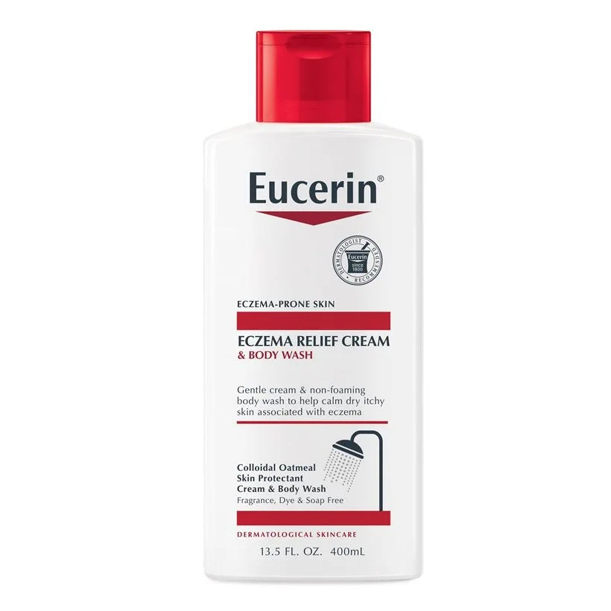 Body Wash Eucerin® Eczema Relief Cream 13.5 oz. Bottle Unscented - BeHope