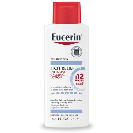 Hand and Body Moisturizer Eucerin® Itch Relief Intensive Calming Lotion 8.4 oz. Bottle Unscented Lotion - BeHope